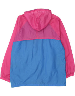 Vintage Mc Kees Size XS Colourblock Hooded Rain Jacket in Pink
