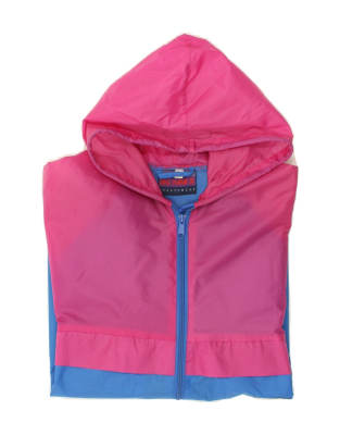 Vintage Mc Kees Size XS Colourblock Hooded Rain Jacket in Pink