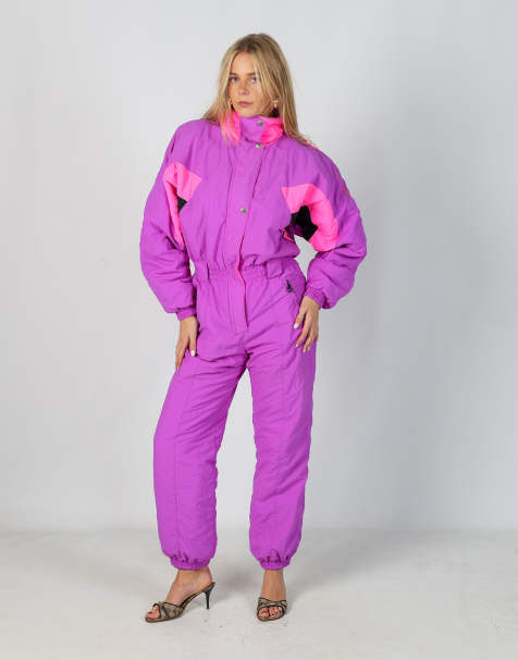 Vintage MC Ross S ski suit in purple - view 1