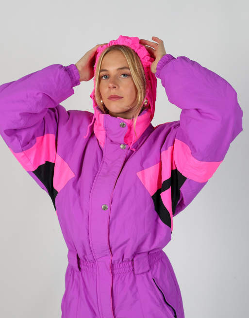 Vintage MC Ross S ski suit in purple, 4 of 4