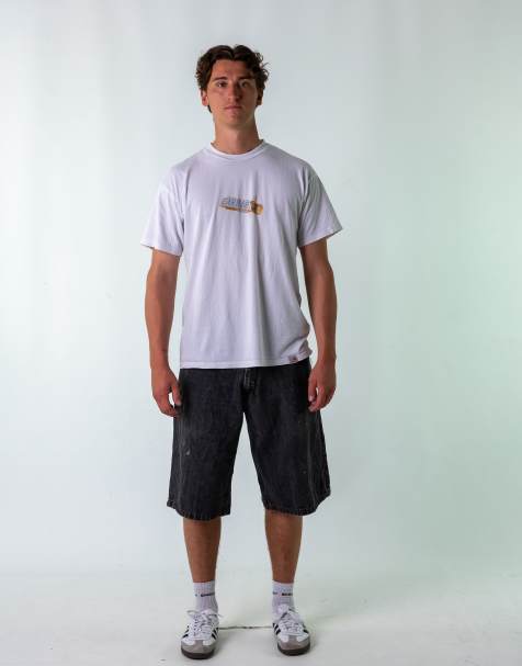 Vintage  Mecca 40" Denim Hip Hop Jorts Shorts Charcoal Grey - view 1
