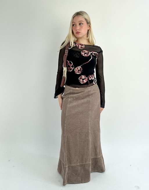 Vintage medium sheer floral applique top in black and pink, 4 of 4