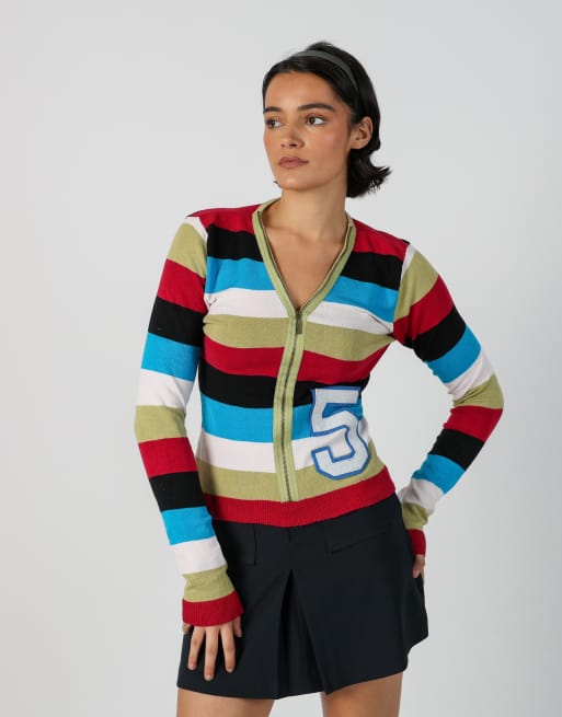 Vintage Meg S long sleeve top in multi colured, 3 of 4