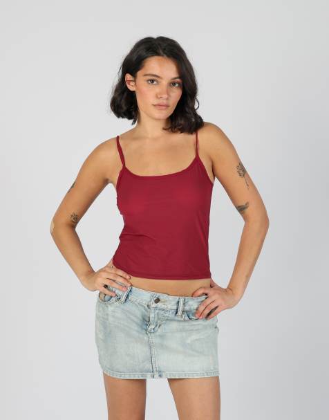 Vintage Melina XS cami in burgundy red - view 1
