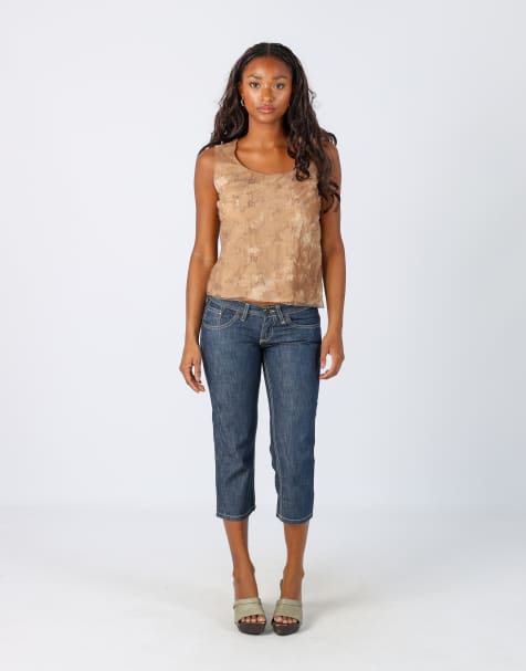 Vintage Meltin' Pot XS 3/4 jeans in blue - view 1