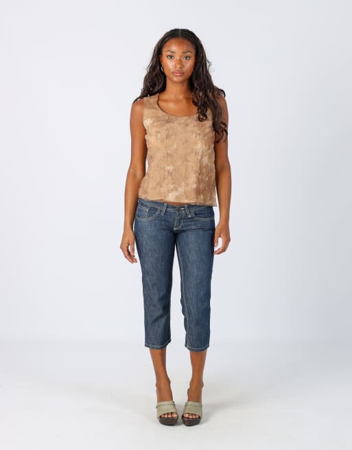 Vintage Meltin' Pot XS 3/4 jeans in blue, 1 of 4