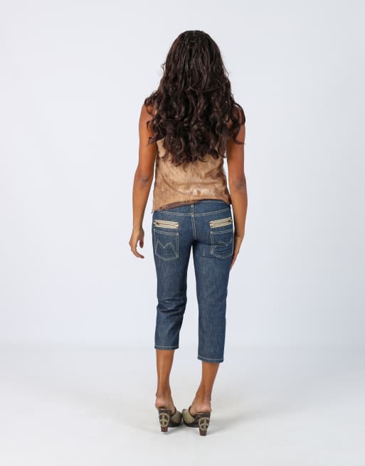 Vintage Meltin' Pot XS 3/4 jeans in blue, 3 of 4