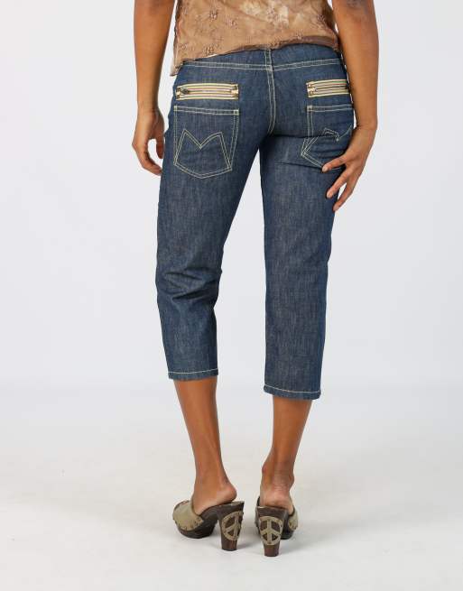 Vintage Meltin' Pot XS 3/4 jeans in blue, 4 of 4