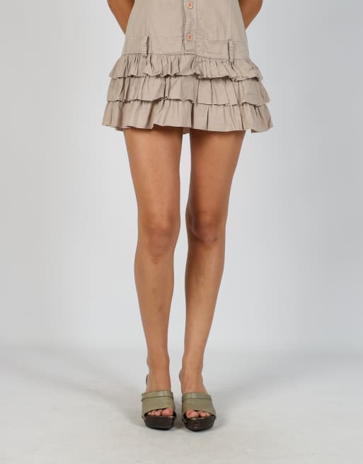 Vintage Me&Me S woven mini dress in beige, 2 of 4
