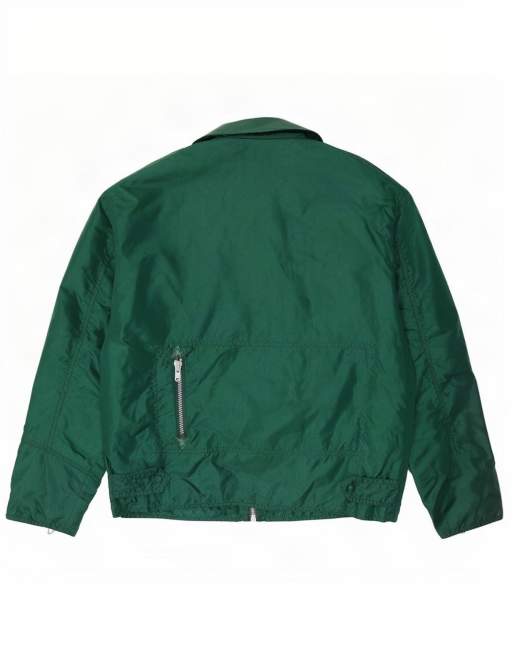 Vintage Mens Bomber Jacket UK 40 Large Green Nylon, 2 of 4