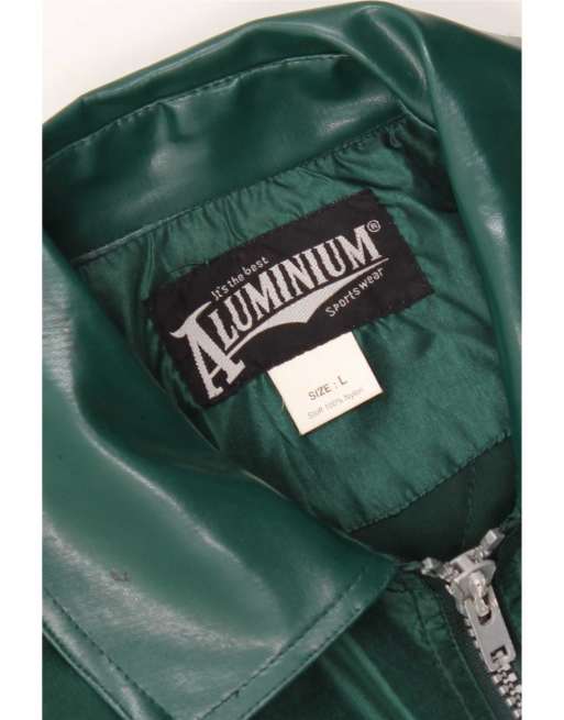 Vintage Mens Bomber Jacket UK 40 Large Green Nylon, 4 of 4
