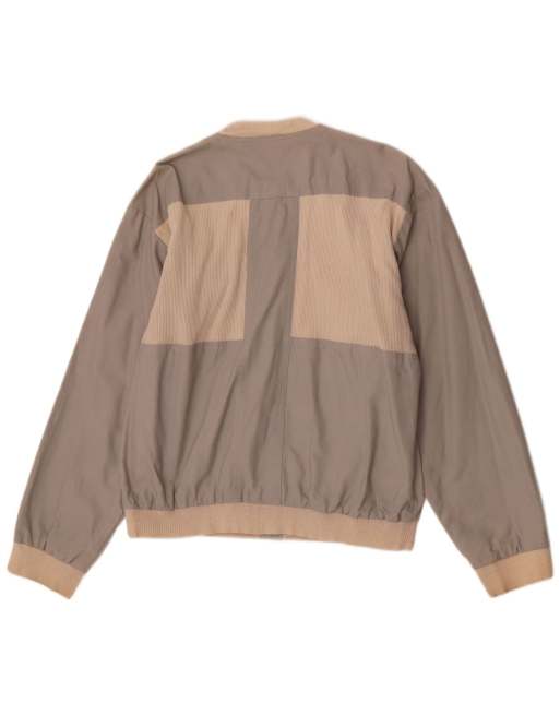 Vintage Mens Bomber Jacket UK 40 Large Grey Colourblock, 2 of 4