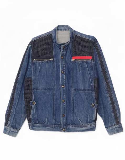 Vintage Mens Denim Jacket UK 40 Large Blue - view 1