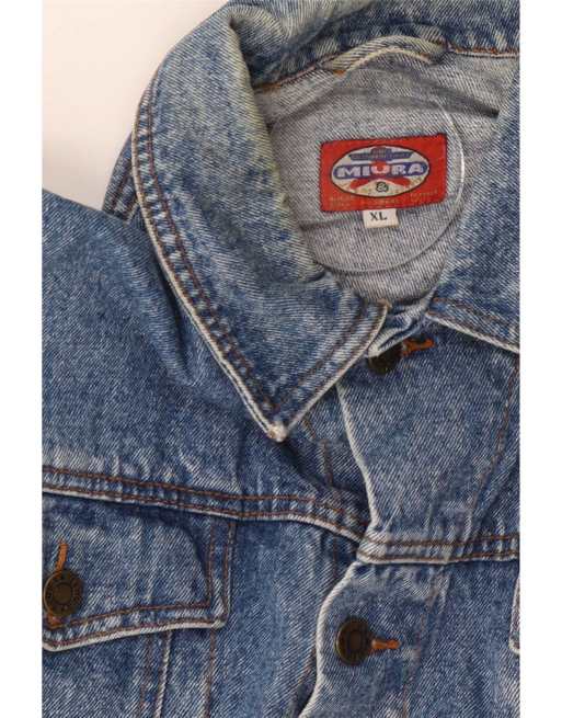 Vintage Mens Denim Jacket UK 42 XL Blue, 4 of 4