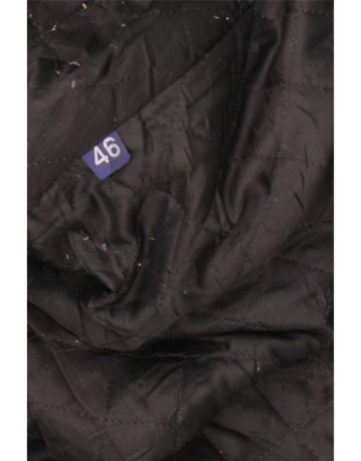Vintage Mens Leather Jacket IT 46 Small Black, 4 of 4