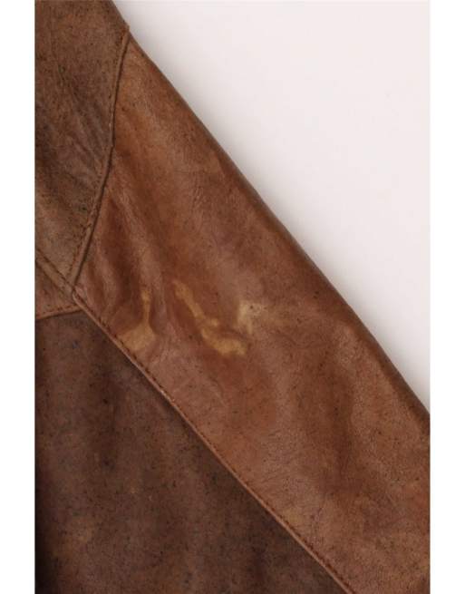 Vintage Mens Leather Jacket UK 40 Large Brown, 3 of 4