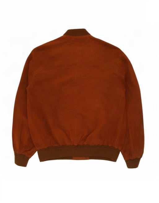 Vintage Mens Suede Bomber Jacket UK 42 XL Brown Leather, 2 of 4
