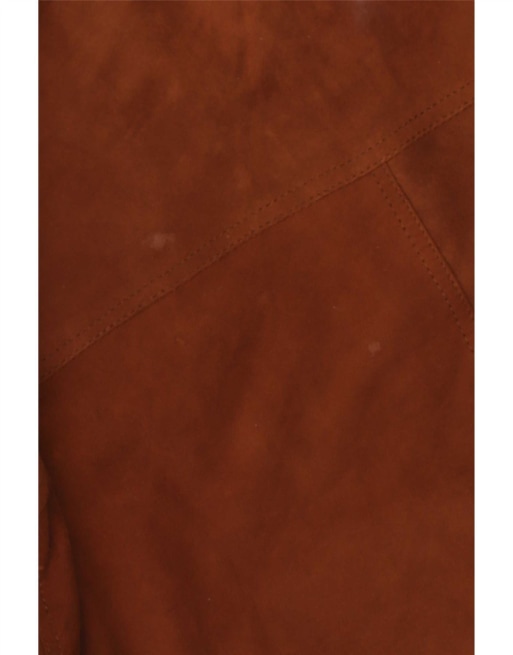 Vintage Mens Suede Bomber Jacket UK 42 XL Brown Leather, 3 of 4