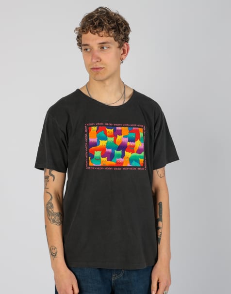 Vintage Meow l t-shirt in black - view 1