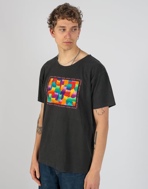 Vintage Meow l t-shirt in black, 2 of 4