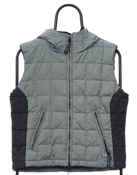 Vintage Mercedes Benz size M puffer gilet in grey - view 1