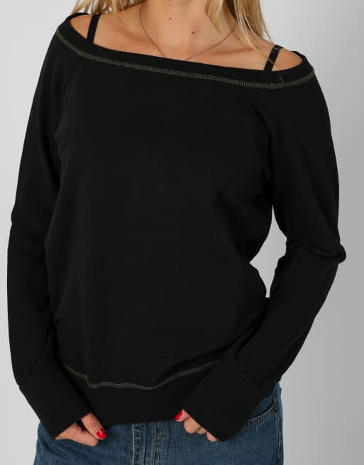 Vintage Met M long sleeve top in black, 4 of 4
