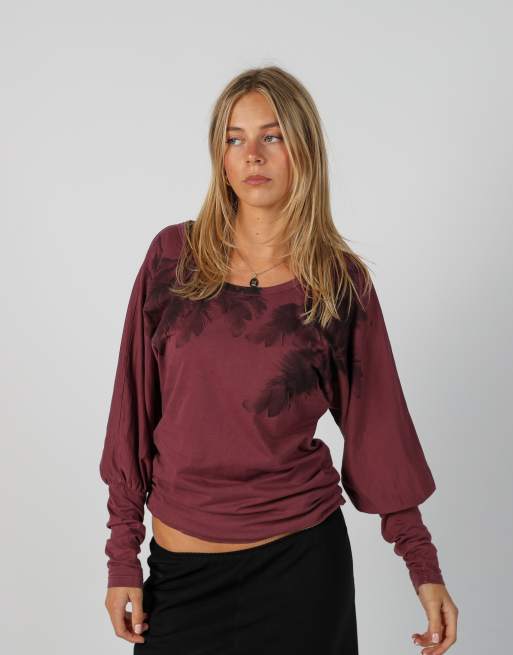 Vintage Met S long sleeve top in pink, 3 of 4