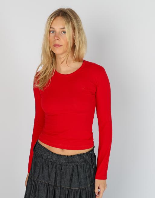 Vintage Met S long sleeve top in red