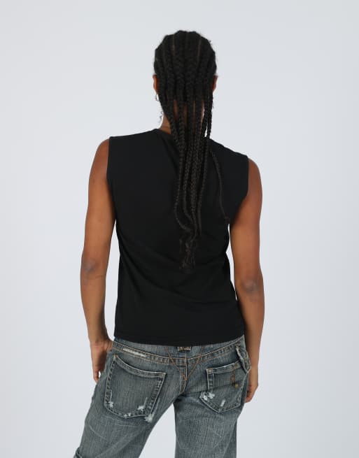 Vintage Met S woven vest in black, 2 of 4