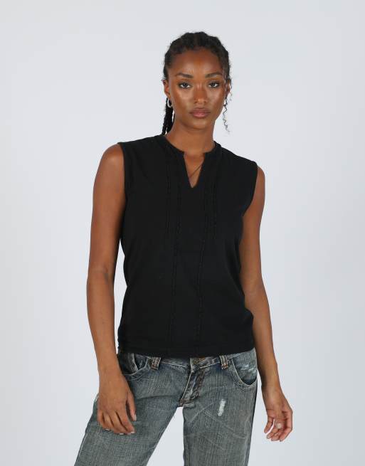 Vintage Met S woven vest in black, 3 of 4