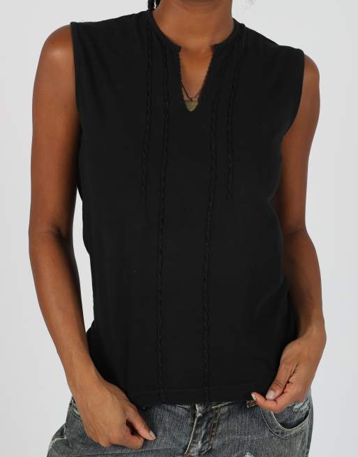Vintage Met S woven vest in black, 4 of 4