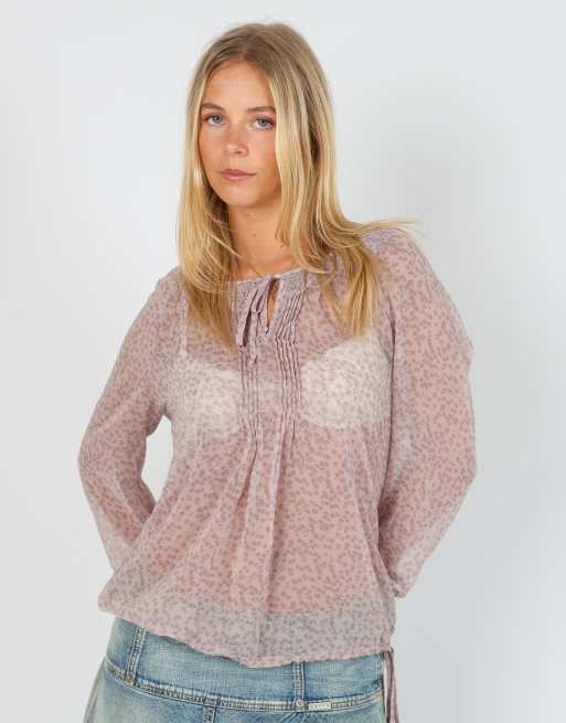 Vintage Mexx M blouse in lilac purple, 3 of 4