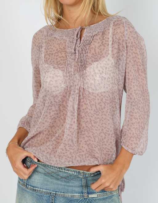 Vintage Mexx M blouse in lilac purple, 4 of 4