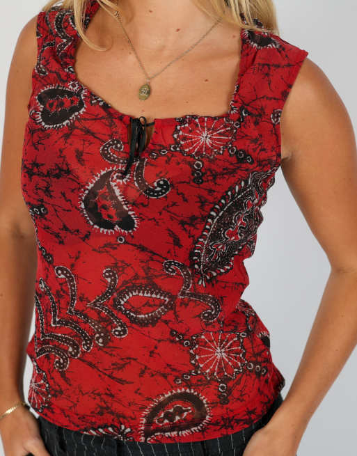 Vintage Mexx S cami in red, 4 of 4