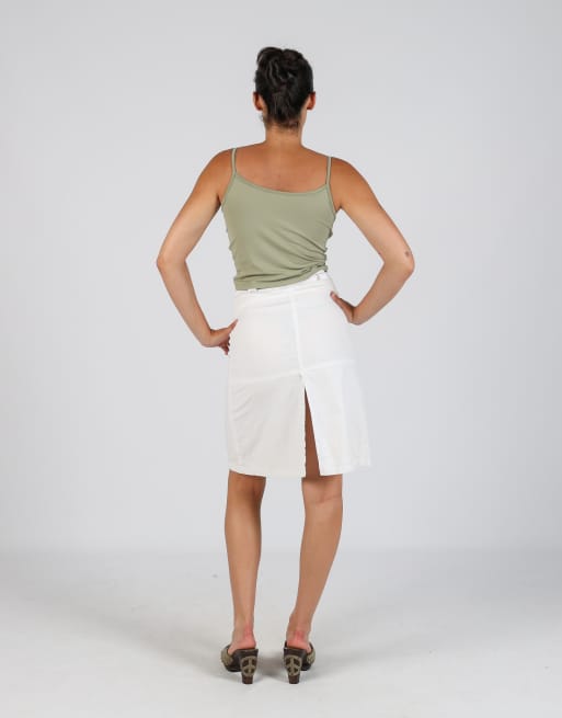 Vintage Mexx XS woven midi skirt in ivory, 3 of 4