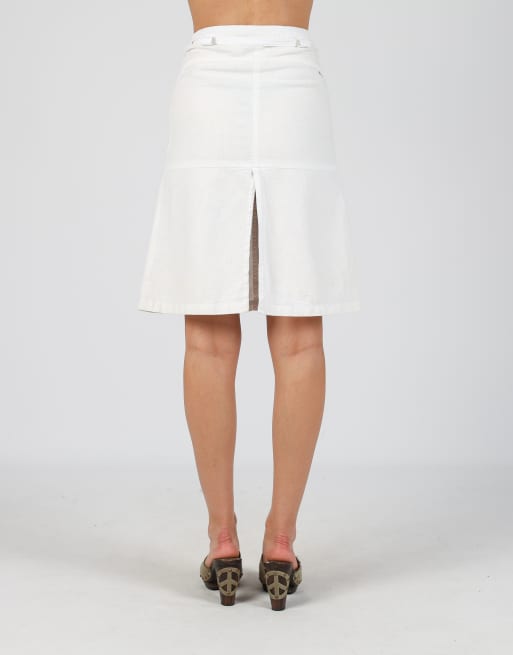 Vintage Mexx XS woven midi skirt in ivory, 4 of 4