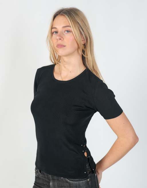 Vintage Mezzo S woven top in black, 3 of 4