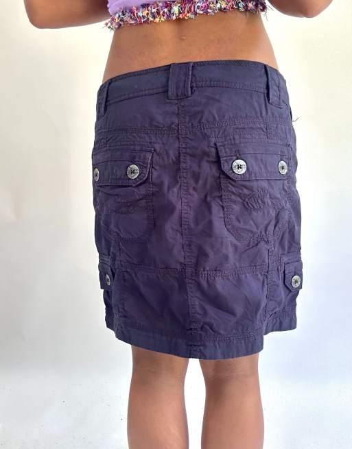 Vintage midi cargo skirt in navy, 2 of 4