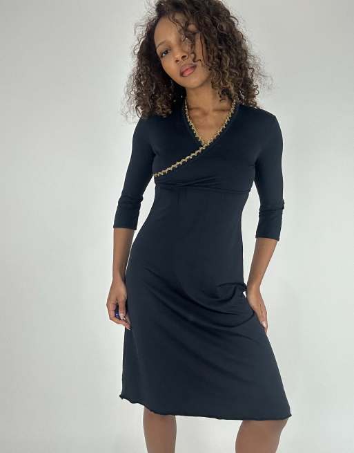 Vintage midi dress in black
