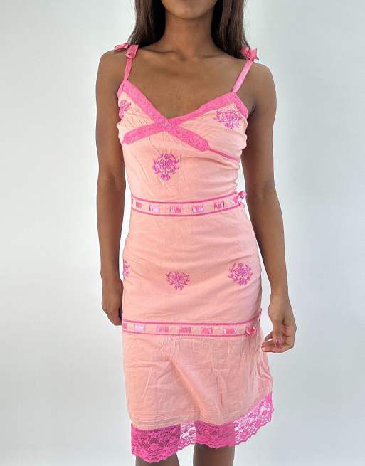 Vintage midi dress in pink, 3 of 4