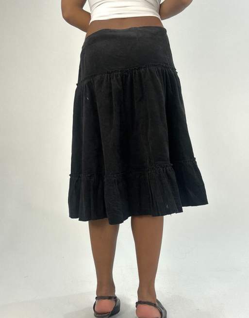 Vintage midi skirt in black, 2 of 4