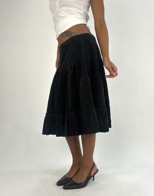 Vintage midi skirt in black, 4 of 4