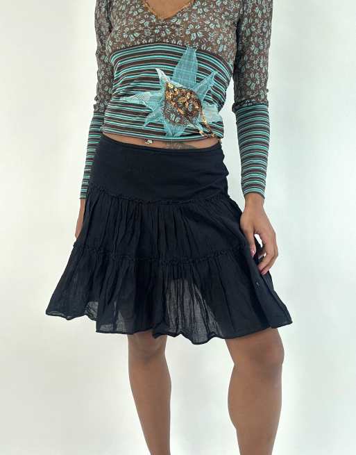 Vintage midi skirt in black