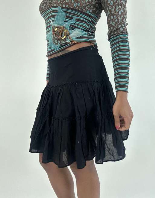 Vintage midi skirt in black, 4 of 4