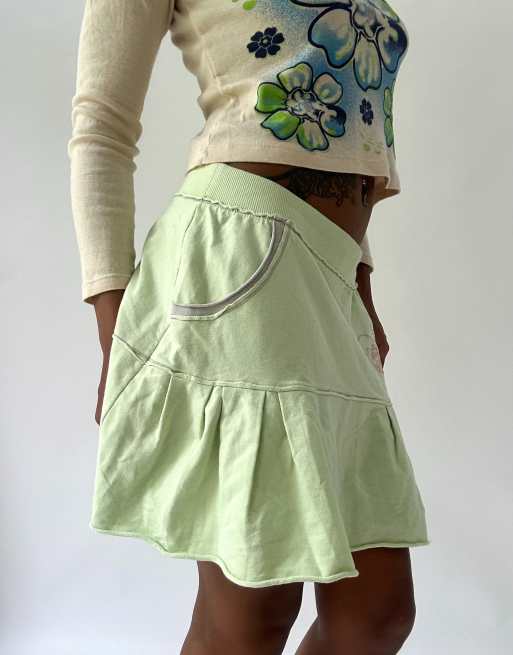 Vintage midi skirt in green