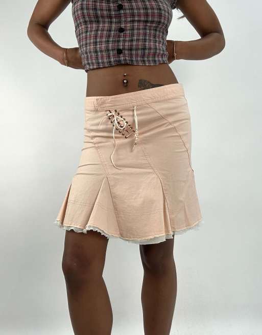 Vintage midi skirt in pink