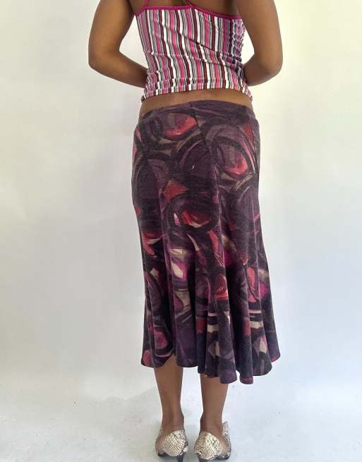 Vintage midi skirt in purple, 2 of 4