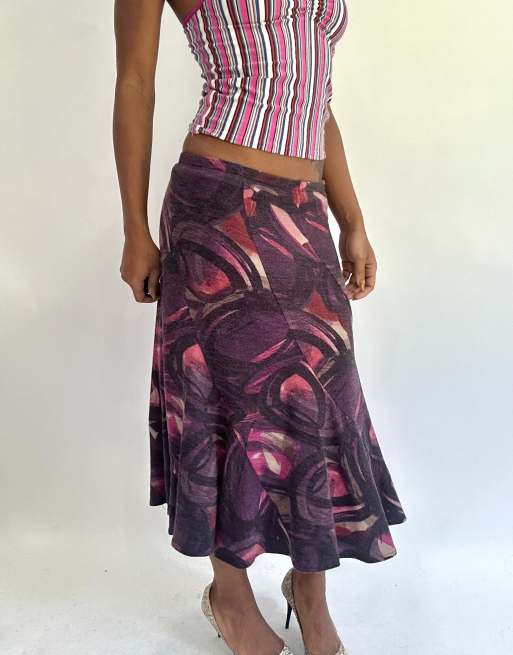 Vintage midi skirt in purple, 4 of 4