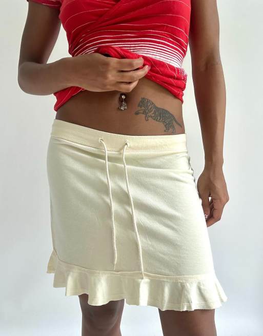 Vintage midi skirt in yellow