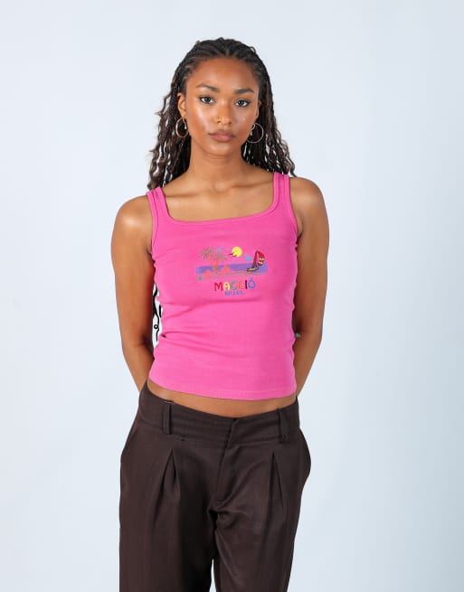 Vintage Midia Viva S woven vest in pink